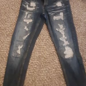 Woman skinny leg jeans
